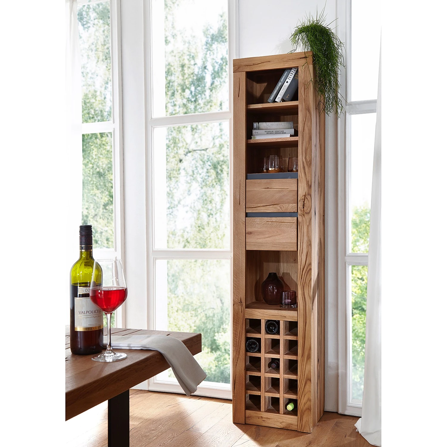 Naturoo Weinregal Gerville - Wildeiche massiv 3 Naturoo Weinregal Gerville - Wildeiche massiv – Bild 3
