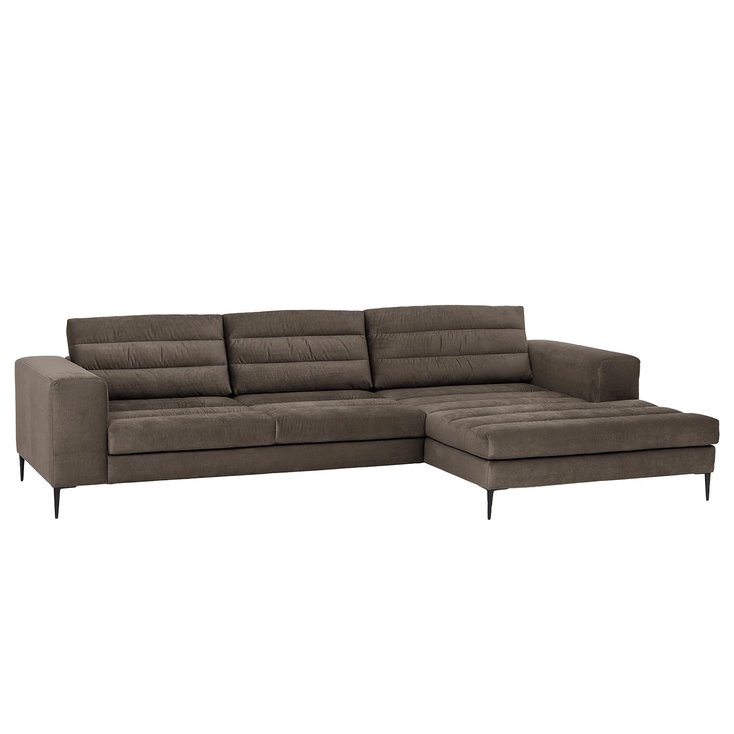 Fredriks Ecksofa Valmorel - Webstoff - Microfaser Knarik: Cappuccino - Longchair davorstehend rechts - Ohne Hocker 1 Fredriks Ecksofa Valmorel - Webstoff - Microfaser Knarik: Cappuccino - Longchair davorstehend rechts - Ohne Hocker