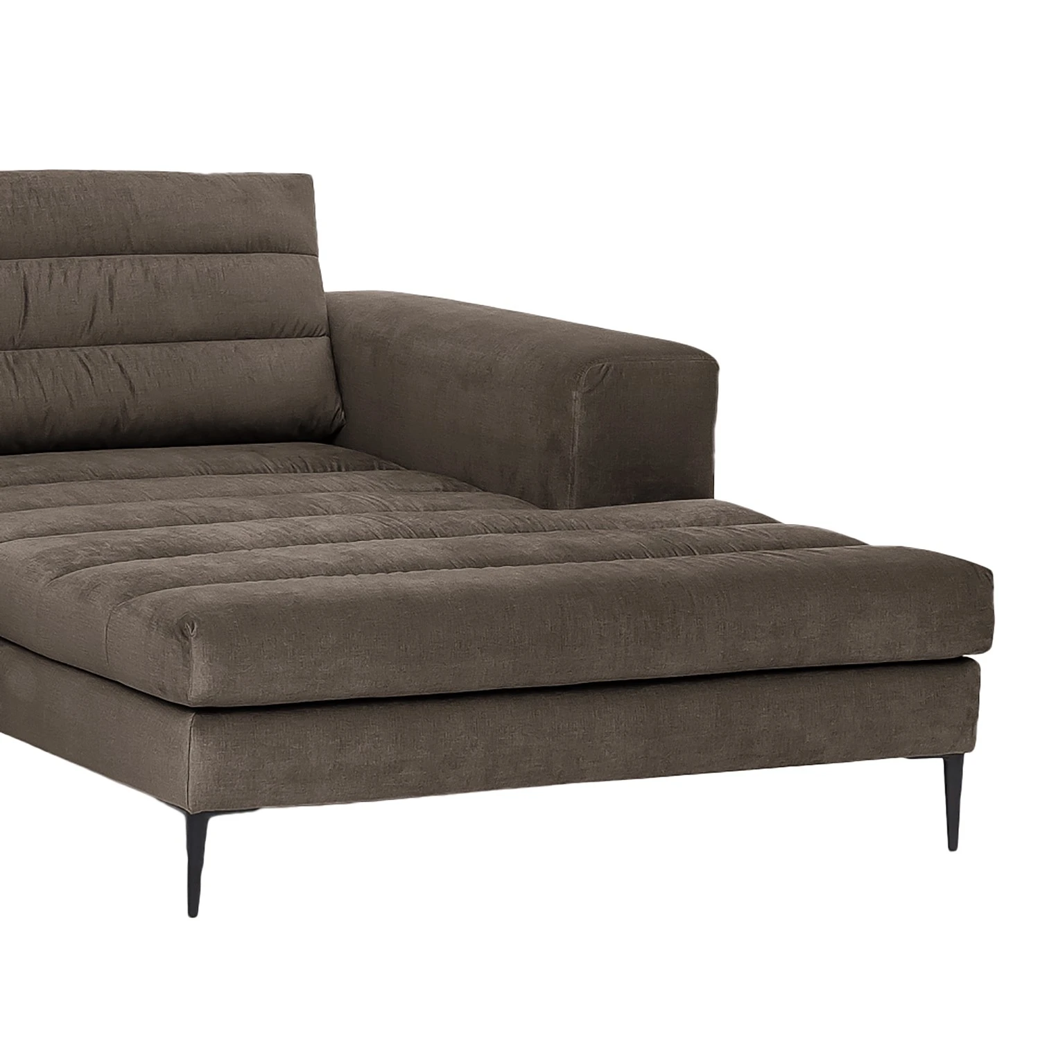Fredriks Ecksofa Valmorel - Webstoff - Microfaser Knarik: Cappuccino - Longchair davorstehend rechts - Ohne Hocker 4 Fredriks Ecksofa Valmorel - Webstoff - Microfaser Knarik: Cappuccino - Longchair davorstehend rechts - Ohne Hocker – Bild 4