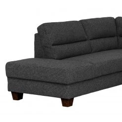 Fredriks Wohnlandschaft Valines - Webstoff - Webstoff Kona: Schwarz - Longchair davorstehend rechts / Ottomane links - Mit Schlaffunktion - Mit Kopfstütze -Wohnzimmermöbel boutique en ligne 1000249830 210415 15450700169 DETAILS P000000001000249830