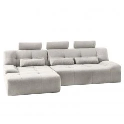 Fredriks Ecksofa Valleres - Webstoff - Webstoff Nila: Hellgrau - Longchair davorstehend links - Ohne Hocker -Wohnzimmermöbel boutique en ligne 1000249840 210415 15502700273 DETAILS P000000001000249840