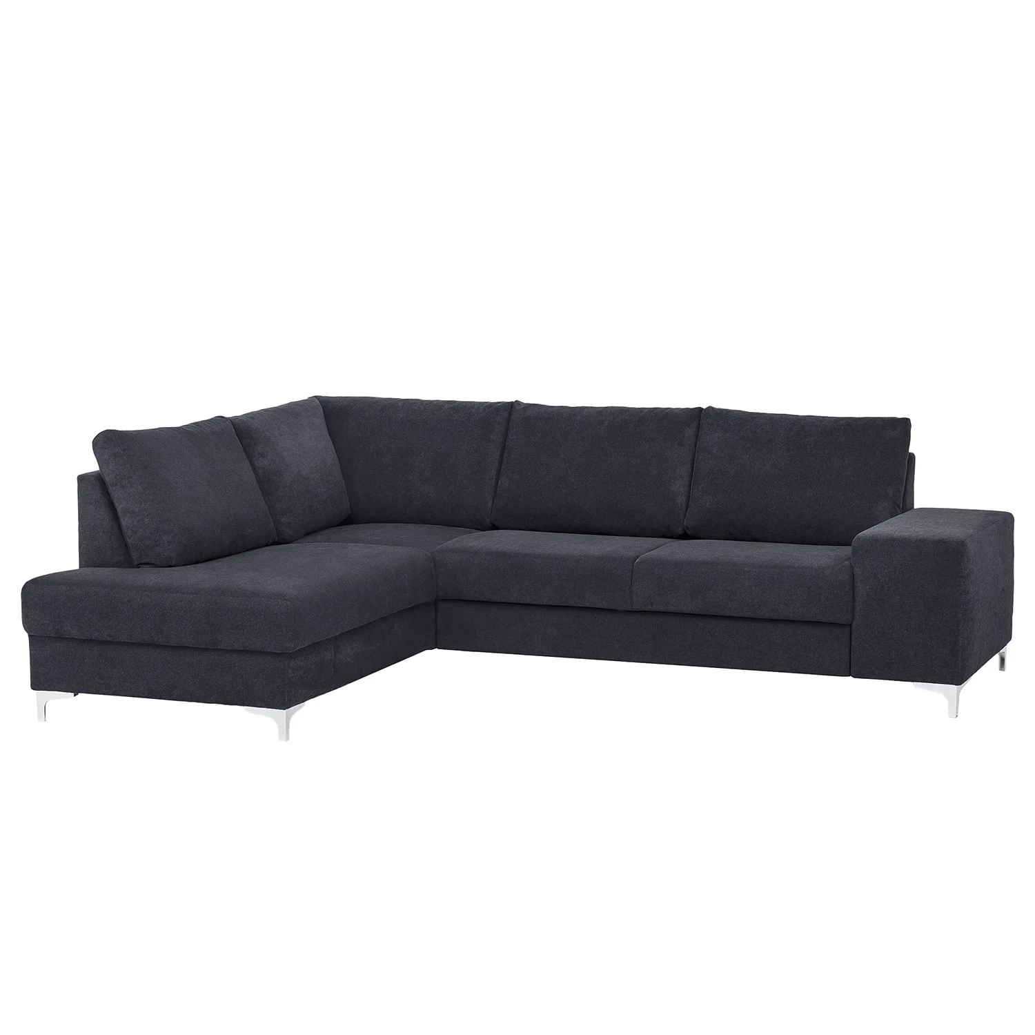 Fredriks Ecksofa Lescun - Webstoff - Webstoff Koza: Dunkelblau - Ottomane davorstehend links 1 Fredriks Ecksofa Lescun - Webstoff - Webstoff Koza: Dunkelblau - Ottomane davorstehend links