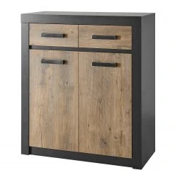 Red Living Kommode Bozel II - Kastanie Dekor / Grau