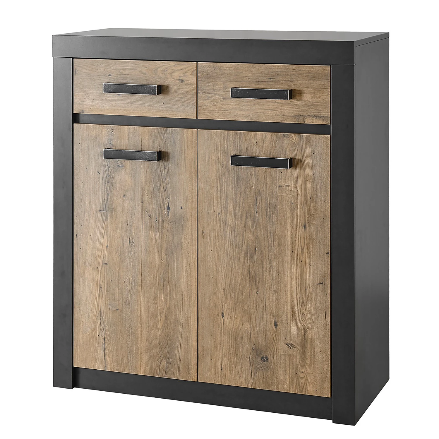 Red Living Kommode Bozel II - Kastanie Dekor / Grau 1 Red Living Kommode Bozel II - Kastanie Dekor / Grau