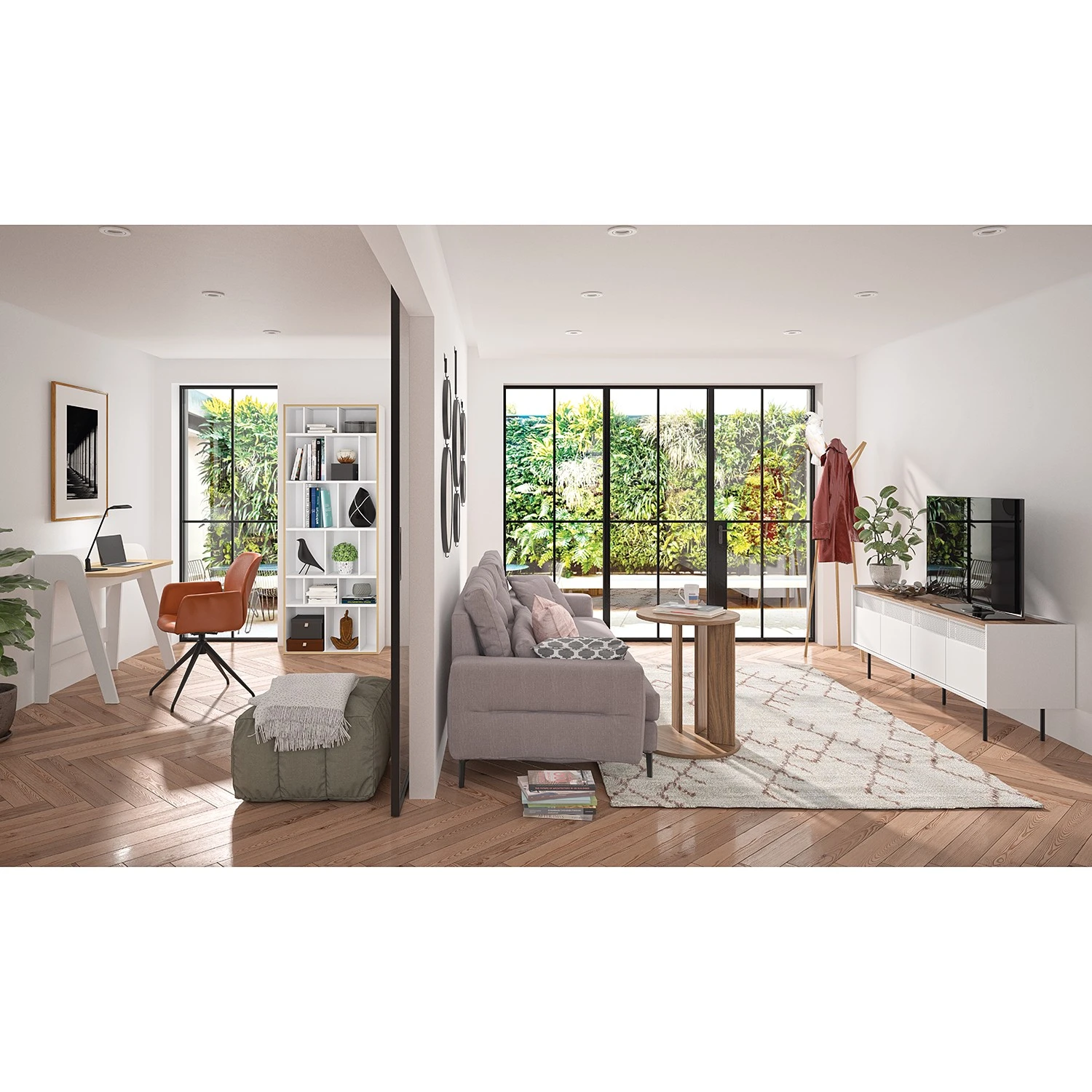 Temahome Regal Group 72 - Wabenplatte - Weiß / Hellbraun 2 Temahome Regal Group 72 - Wabenplatte - Weiß / Hellbraun – Bild 2