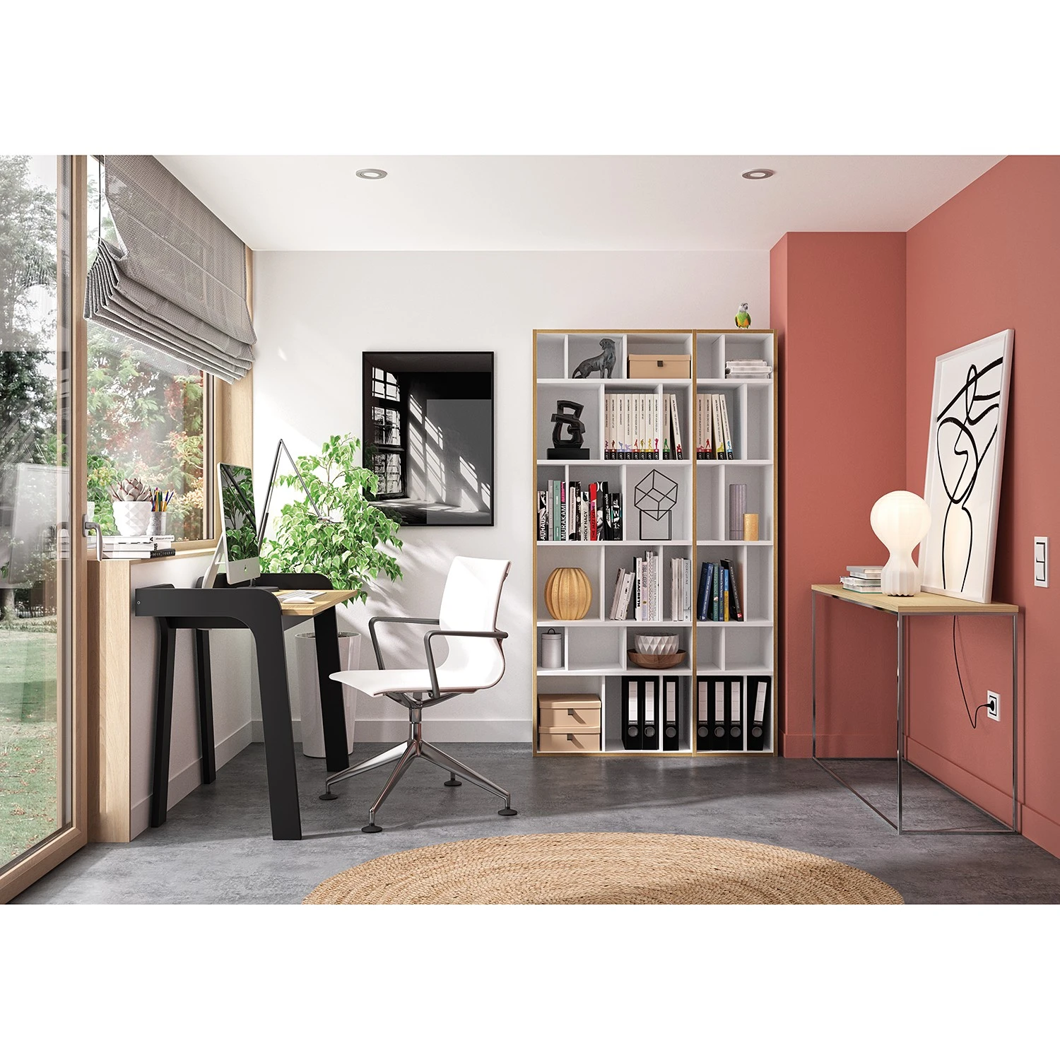 Temahome Regal Group 108 - Wabenplatte - Weiß / Hellbraun 2 Temahome Regal Group 108 - Wabenplatte - Weiß / Hellbraun – Bild 2