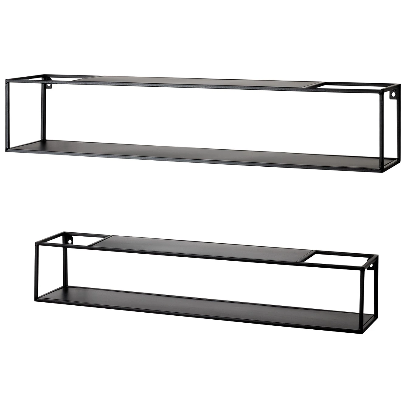 Loftscape Wandregal Lancieux II (2er-Set) - Metall - Schwarz 1 Loftscape Wandregal Lancieux II (2er-Set) - Metall - Schwarz