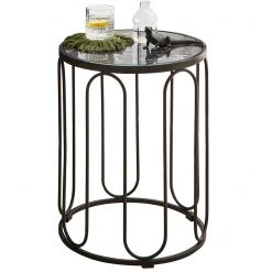 Loftscape Beistelltisch Bommes - Marmor / Metall - Schwarz