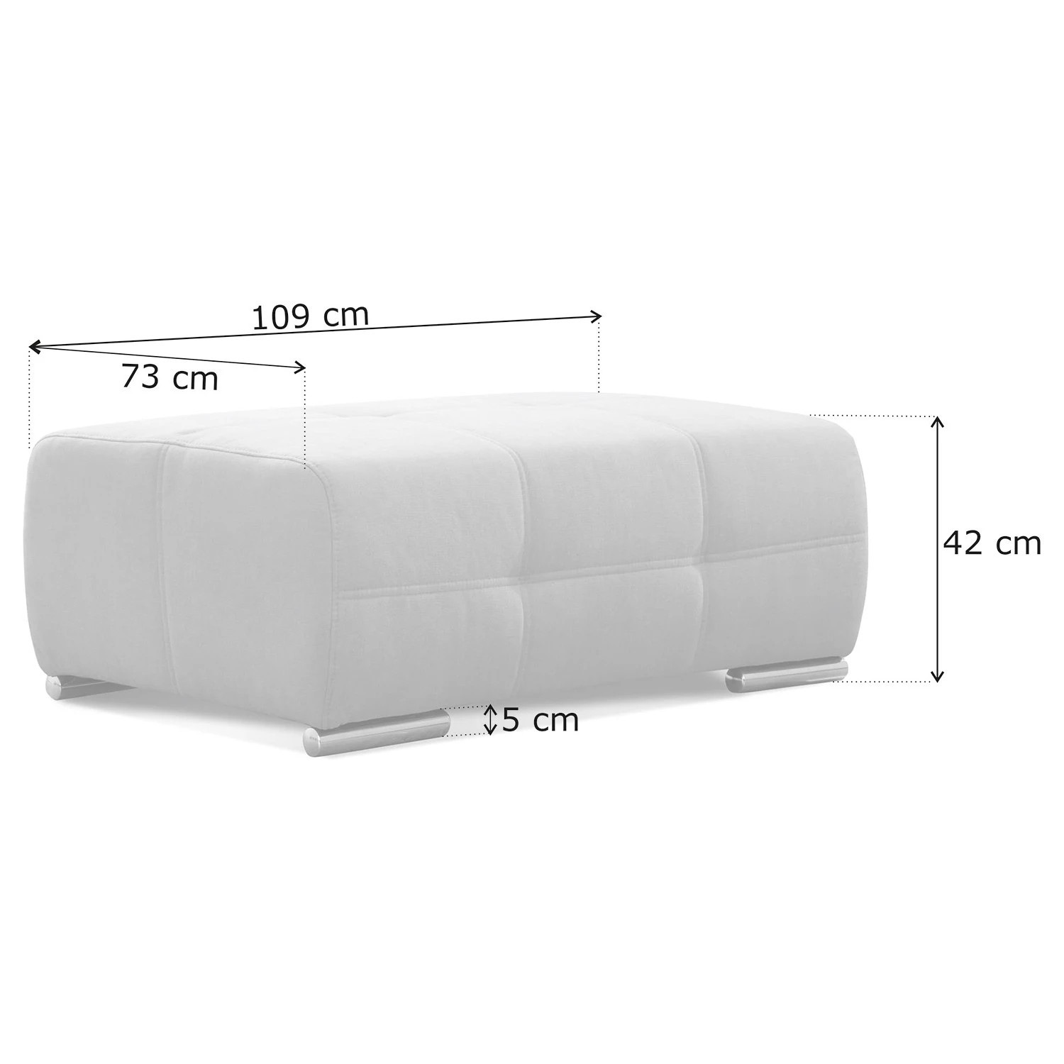 Loftscape Polsterhocker Beutin - Flachgewebe - Flachgewebe Olea: Hellblau 6 Loftscape Polsterhocker Beutin - Flachgewebe - Flachgewebe Olea: Hellblau – Bild 6