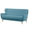 Ridgevalley Sofa Mansac (3-Sitzer) - Flachgewebe - Flachgewebe Gila: Marineblau