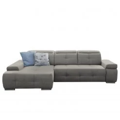 Loftscape Ecksofa Beutin - Flachgewebe - Flachgewebe Olea: Grau - Longchair davorstehend links - Mit Schlaffunktion -Wohnzimmermöbel boutique en ligne 1000253828 210419 15114400885 DETAILS P000000001000253828