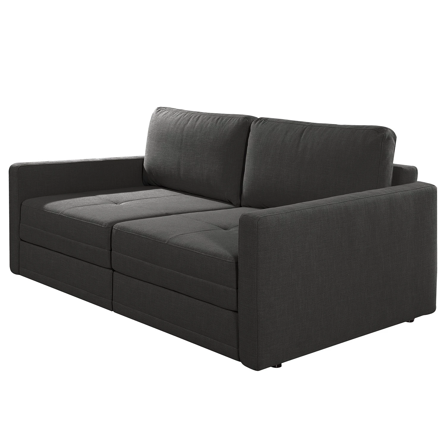 Loftscape Sofa Guillac (2-Sitzer) - Flachgewebe - Flachgewebe Gila: Anthrazit - Mit Schlaffunktion 1 Loftscape Sofa Guillac (2-Sitzer) - Flachgewebe - Flachgewebe Gila: Anthrazit - Mit Schlaffunktion
