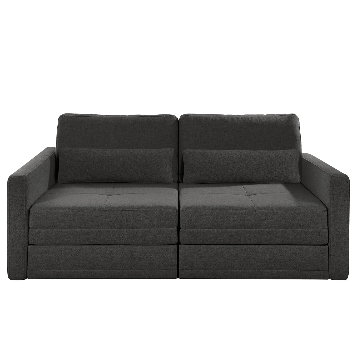 Loftscape Sofa Guillac (2-Sitzer) - Flachgewebe - Flachgewebe Gila: Anthrazit - Mit Schlaffunktion 5 Loftscape Sofa Guillac (2-Sitzer) - Flachgewebe - Flachgewebe Gila: Anthrazit - Mit Schlaffunktion – Bild 5