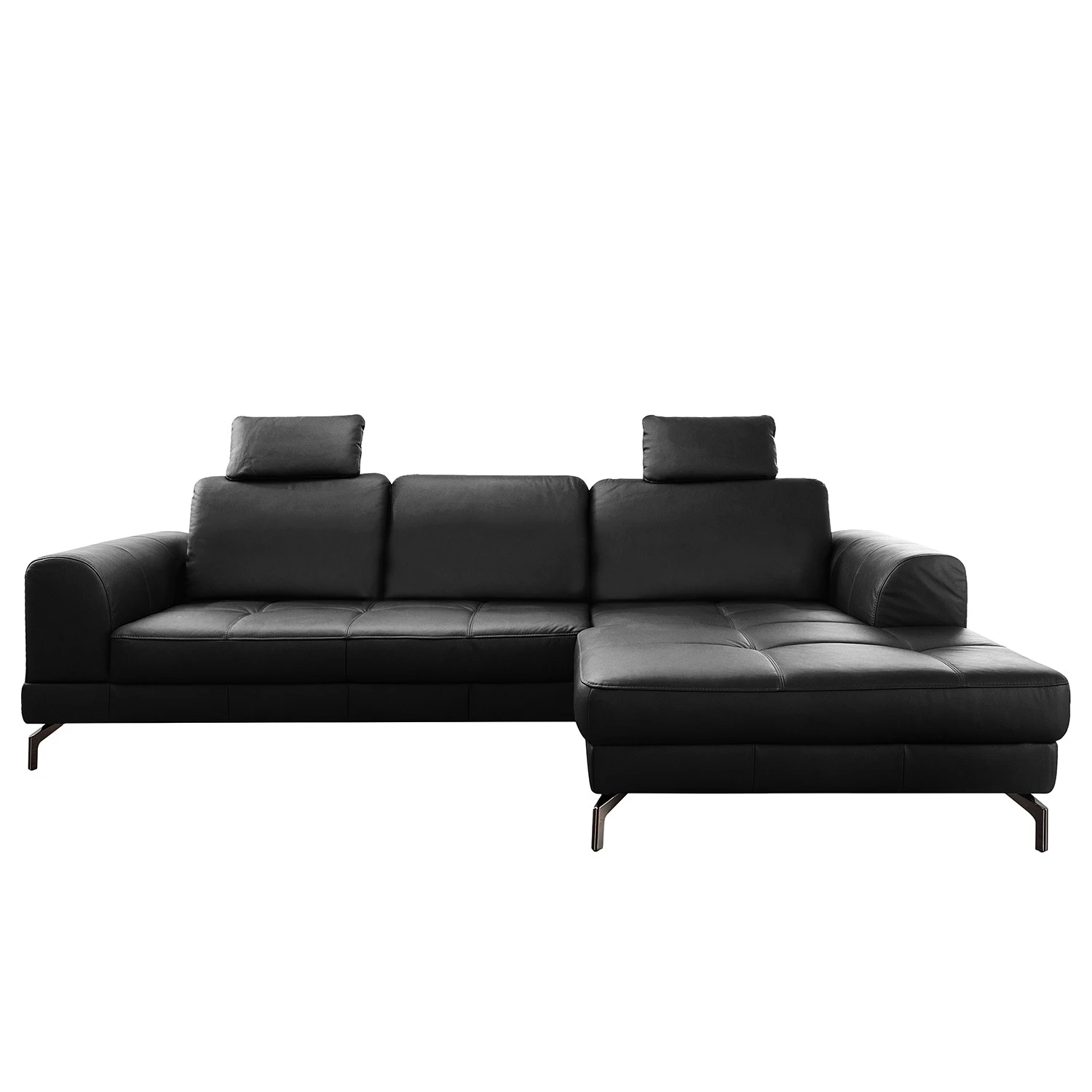 Loftscape Ecksofa Lascaux - Echtleder - Echtleder Pua: Schwarz - Longchair davorstehend rechts 3 Loftscape Ecksofa Lascaux - Echtleder - Echtleder Pua: Schwarz - Longchair davorstehend rechts – Bild 3