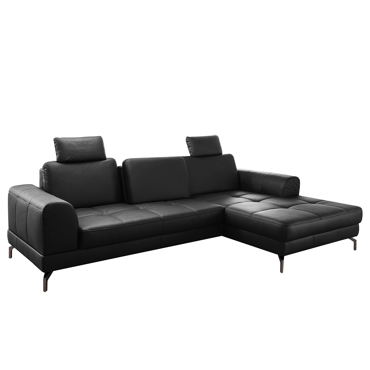 Loftscape Ecksofa Lascaux - Echtleder - Echtleder Pua: Schwarz - Longchair davorstehend rechts 4 Loftscape Ecksofa Lascaux - Echtleder - Echtleder Pua: Schwarz - Longchair davorstehend rechts – Bild 4