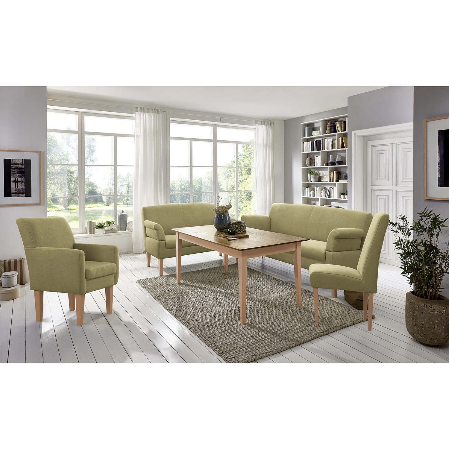 Loftscape Sofa Gramont (3-Sitzer) - Flachgewebe Eteri: Olivgrün 2 Loftscape Sofa Gramont (3-Sitzer) - Flachgewebe Eteri: Olivgrün – Bild 2