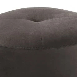 Fredriks Polsterhocker Monteux - Samt Ravi: Dunkelgrau - 63 x 63 cm -Wohnzimmermöbel boutique en ligne 1000254201 210426 12310800526 DETAILS P000000001000254201