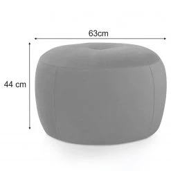 Fredriks Polsterhocker Monteux - Samt Ravi: Dunkelgrau - 63 x 63 cm -Wohnzimmermöbel boutique en ligne 1000254201 210426 12310800529 SKETCH DETAILS P000000001000254201 sketch