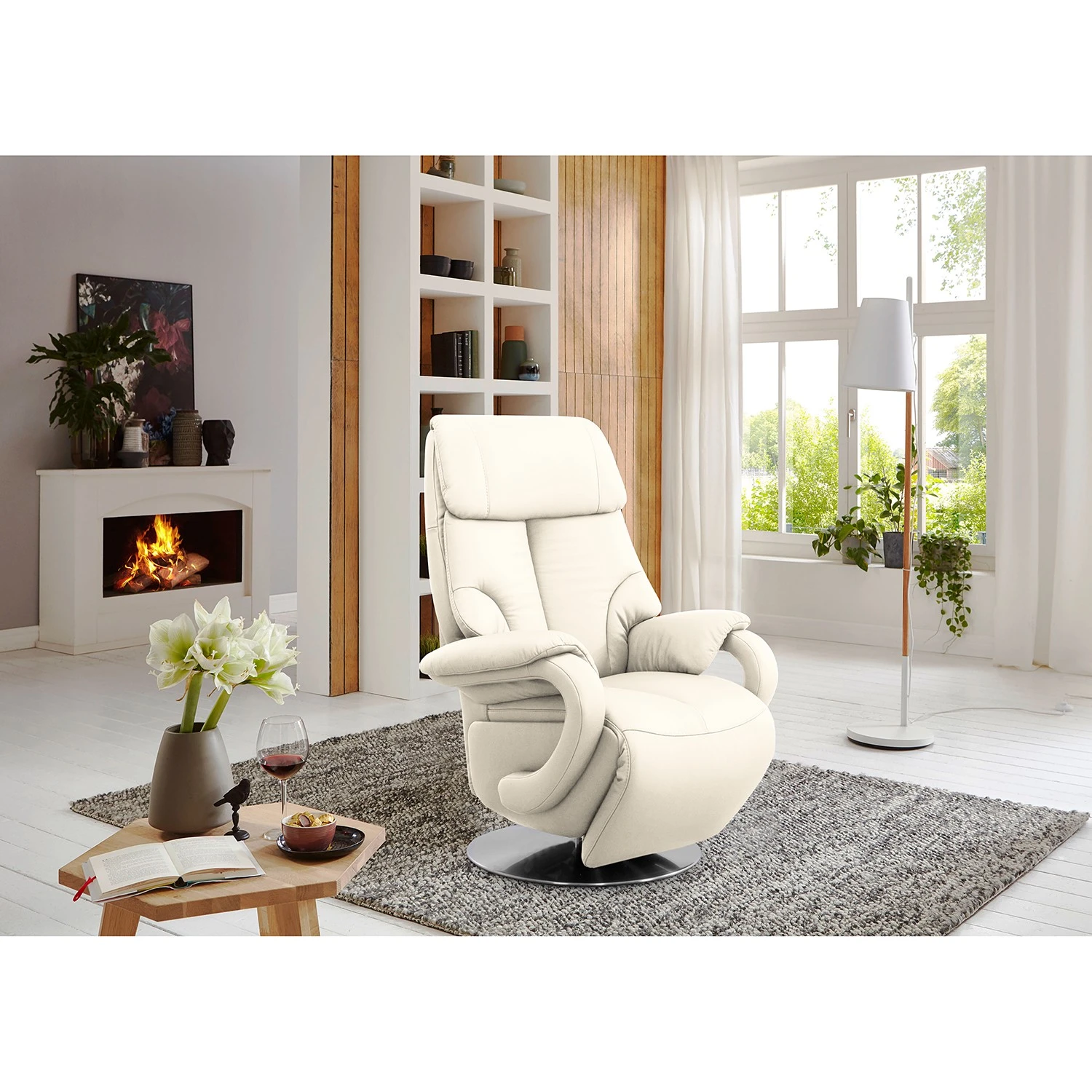 Fredriks Relaxsessel Foulbec - Echtleder Pua: Creme - Relaxfunktion 2 Fredriks Relaxsessel Foulbec - Echtleder Pua: Creme - Relaxfunktion – Bild 2