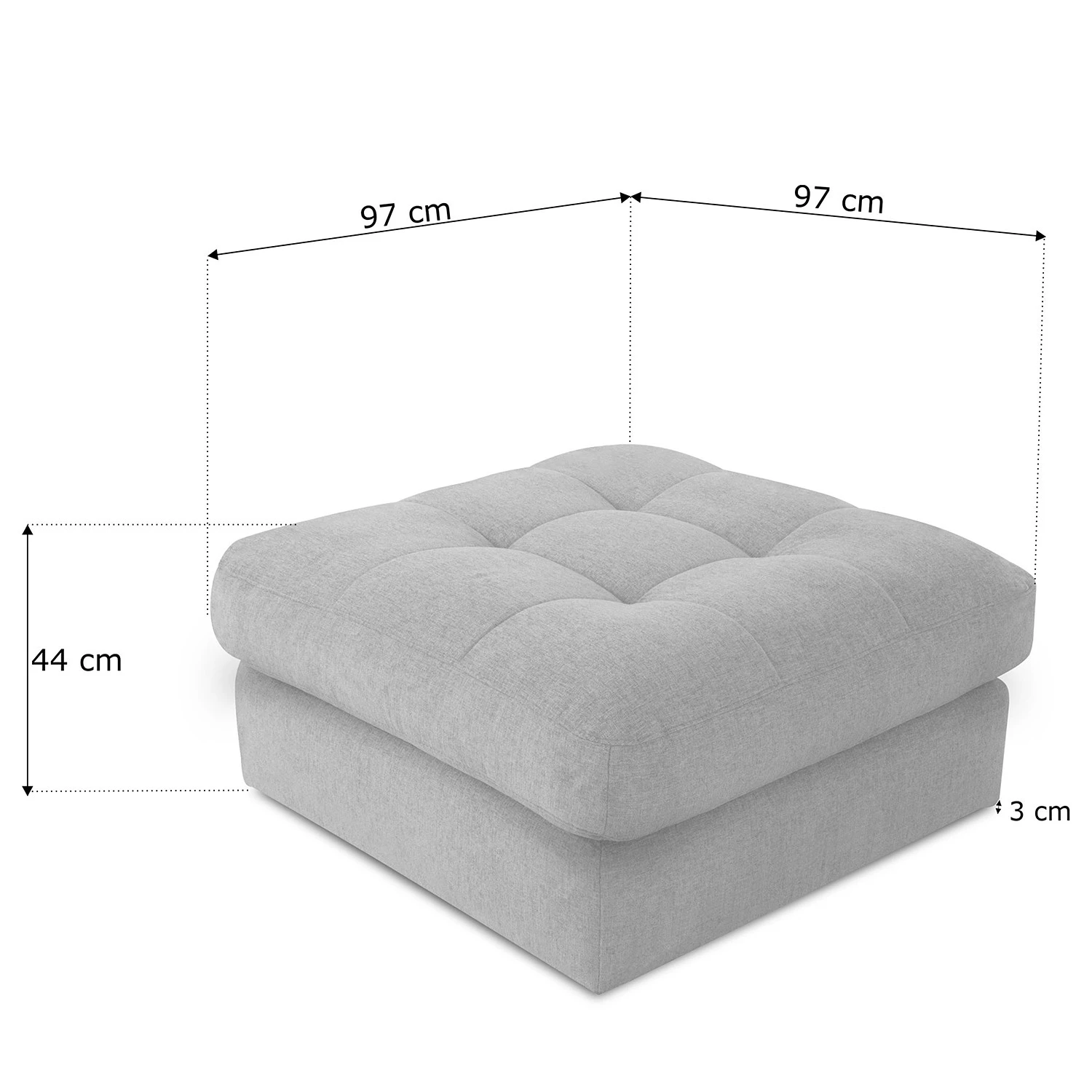 Fredriks Polsterhocker Montfort - Chenille - Chenille Alix: Espresso 6 Fredriks Polsterhocker Montfort - Chenille - Chenille Alix: Espresso – Bild 6