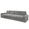 Fredriks Bigsofa Montfort - Chenille - Chenille Alix: Grau