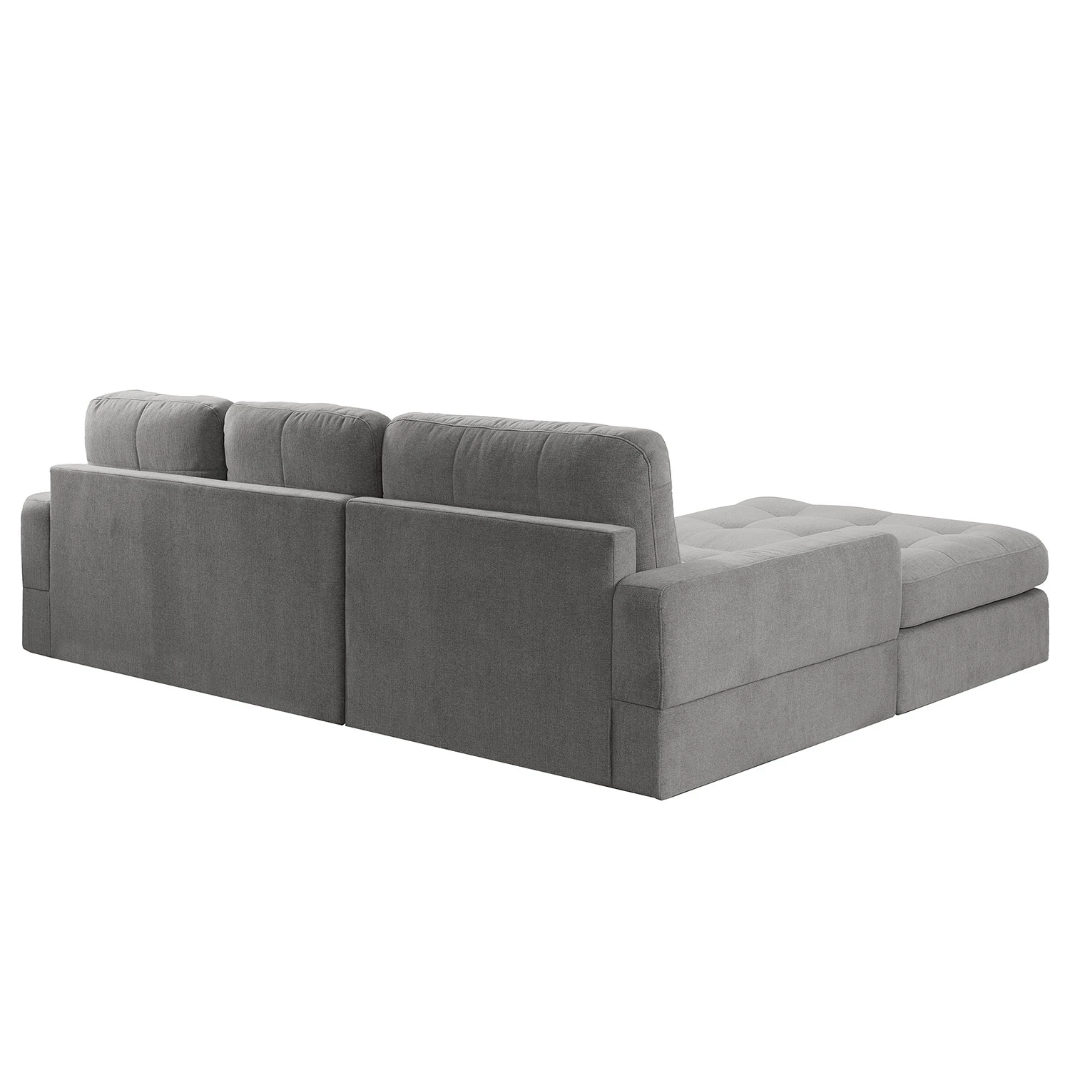 Fredriks Ecksofa Montfort - Chenille - Chenille Alix: Grau - Breite: 263 cm - Longchair davorstehend links 4 Fredriks Ecksofa Montfort - Chenille - Chenille Alix: Grau - Breite: 263 cm - Longchair davorstehend links – Bild 4