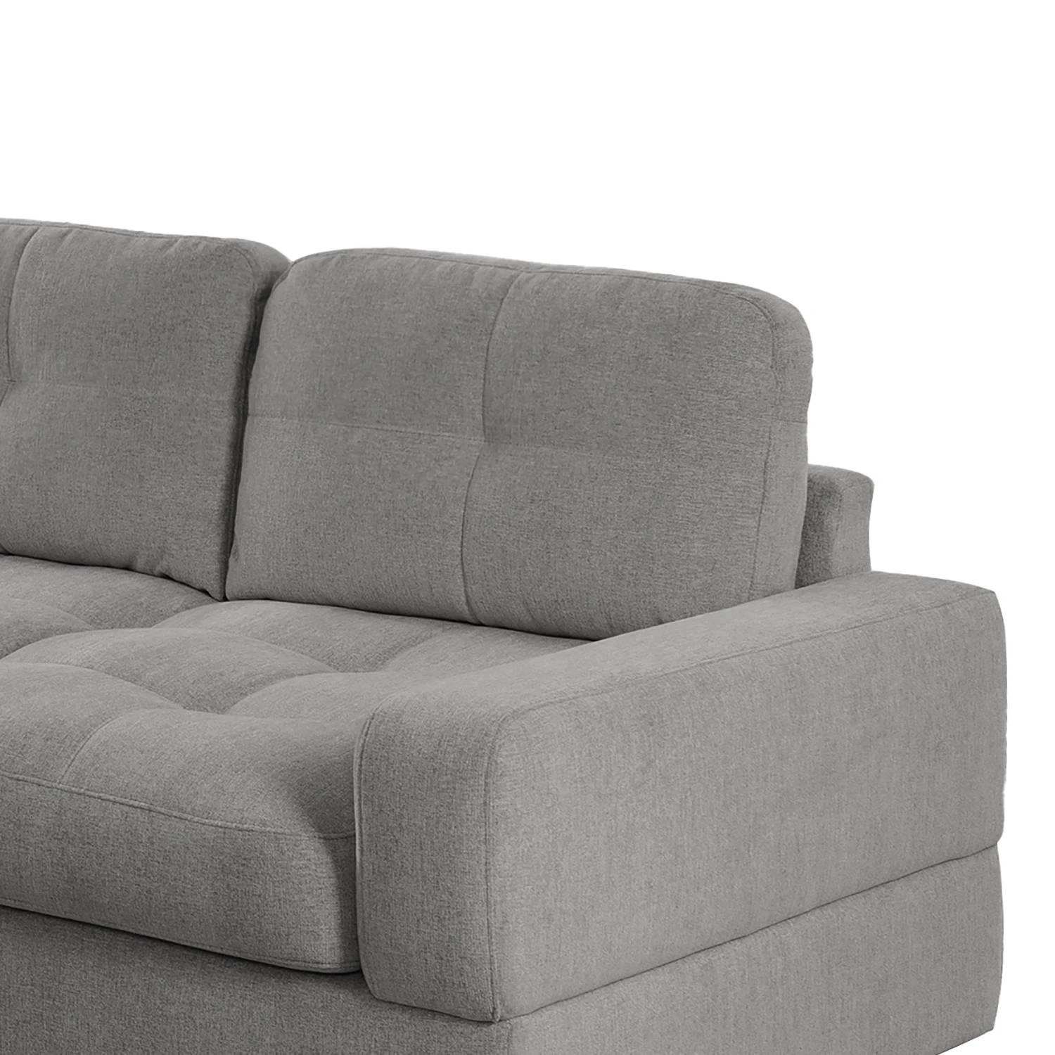 Fredriks Ecksofa Montfort - Chenille - Chenille Alix: Grau - Breite: 263 cm - Longchair davorstehend links 5 Fredriks Ecksofa Montfort - Chenille - Chenille Alix: Grau - Breite: 263 cm - Longchair davorstehend links – Bild 5