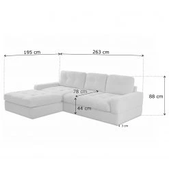 Fredriks Ecksofa Montfort - Chenille - Chenille Alix: Grau - Breite: 263 cm - Longchair davorstehend links 18 Fredriks Ecksofa Montfort - Chenille - Chenille Alix: Grau - Breite: 263 cm - Longchair davorstehend links -Wohnzimmermöbel boutique en ligne 1000254274 210426 12332001286 SKETCH DETAILS P000000001000254274 sketch