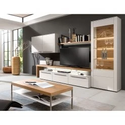 GWINNER TV-Lowboard Bellano II - Echtholzfurnier - Matt Weiß / Balkeneiche - Ausrichtung links - Mit Beleuchtung -Wohnzimmermöbel boutique en ligne 1000254912 210723 15200700104 MOOD DETAILS P000000001000254912 mood