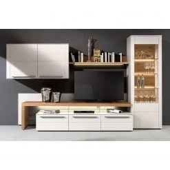 GWINNER TV-Lowboard Bellano II - Echtholzfurnier - Matt Weiß / Balkeneiche - Ausrichtung links - Mit Beleuchtung -Wohnzimmermöbel boutique en ligne 1000254912 210723 15200700105 MOOD DETAILS P000000001000254912 mood