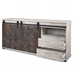 Maison Belfort Sideboard Janze II - Kiefer Weiß Dekor / Vintage Braun 14 Maison Belfort Sideboard Janze II - Kiefer Weiß Dekor / Vintage Braun -Wohnzimmermöbel boutique en ligne 1000254986 210322 08502100027 DETAILS P000000001000254986