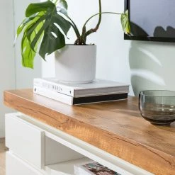 Fredriks TV-Lowboard Namona II - Inkl. Beleuchtung - Eiche Dekor / Weiß -Wohnzimmermöbel boutique en ligne 1000255072 220729 053 DETAILS P000000001000255072