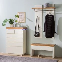 Fredriks Kommode Namona II - Inkl. Beleuchtung - Eiche Dekor / Weiß -Wohnzimmermöbel boutique en ligne 1000255075 220803 021 MOOD DETAILS P000000001000255075 mood