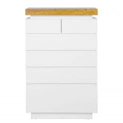 Fredriks Kommode Namona II - Inkl. Beleuchtung - Eiche Dekor / Weiß -Wohnzimmermöbel boutique en ligne 1000255075 220803 030 DETAILS P000000001000255075