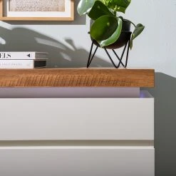 Fredriks Kommode Namona I - Inkl. Beleuchtung - Eiche Dekor / Weiß -Wohnzimmermöbel boutique en ligne 1000255076 220803 030 DETAILS P000000001000255076