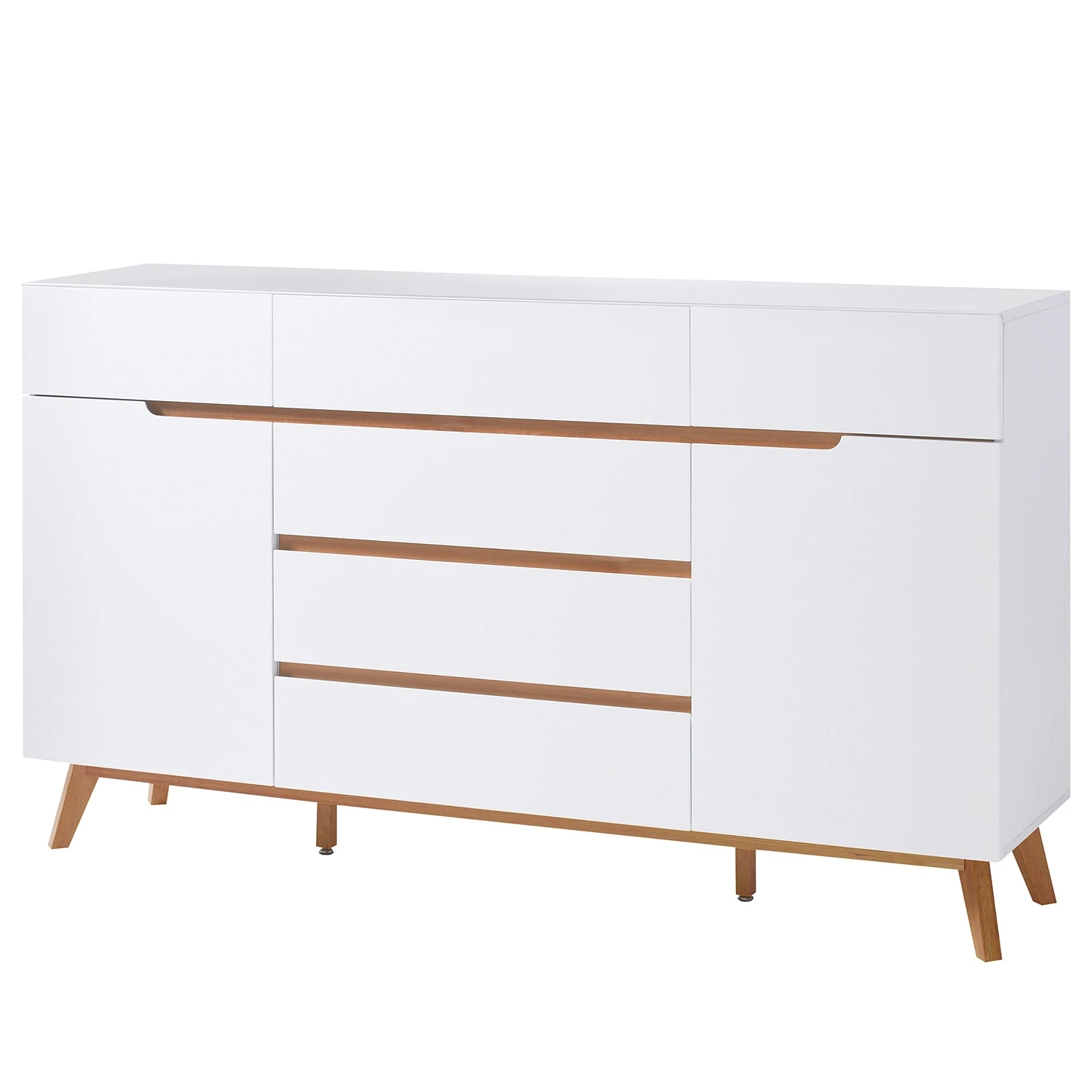Mørteens Sideboard Tenabo III - Eiche teilmassiv - Weiß / Eiche 1 Mørteens Sideboard Tenabo III - Eiche teilmassiv - Weiß / Eiche