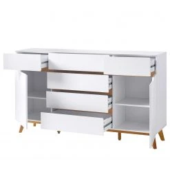 Mørteens Sideboard Tenabo III - Eiche teilmassiv - Weiß / Eiche 5 Mørteens Sideboard Tenabo III - Eiche teilmassiv - Weiß / Eiche -Wohnzimmermöbel boutique en ligne 1000255159 211012 16215400053 DETAILS P000000001000255159