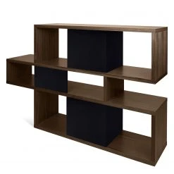 Temahome Regal London I - Walnuss / Schwarz -Wohnzimmermöbel boutique en ligne 1000255218 210324 15033200029 DETAILS P000000001000255218