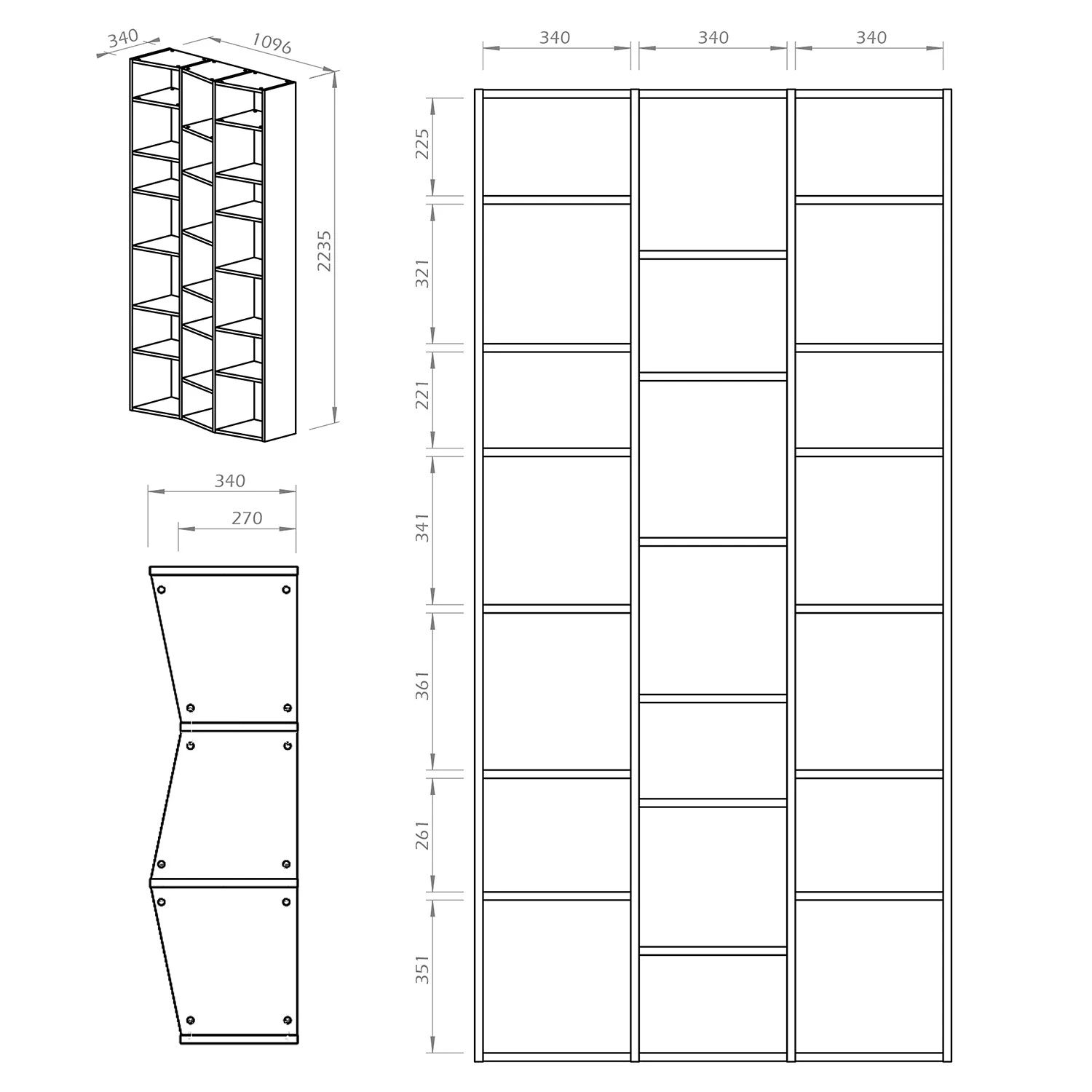 Temahome Regal Maze IV - Sandgrau 9 Temahome Regal Maze IV - Sandgrau – Bild 9