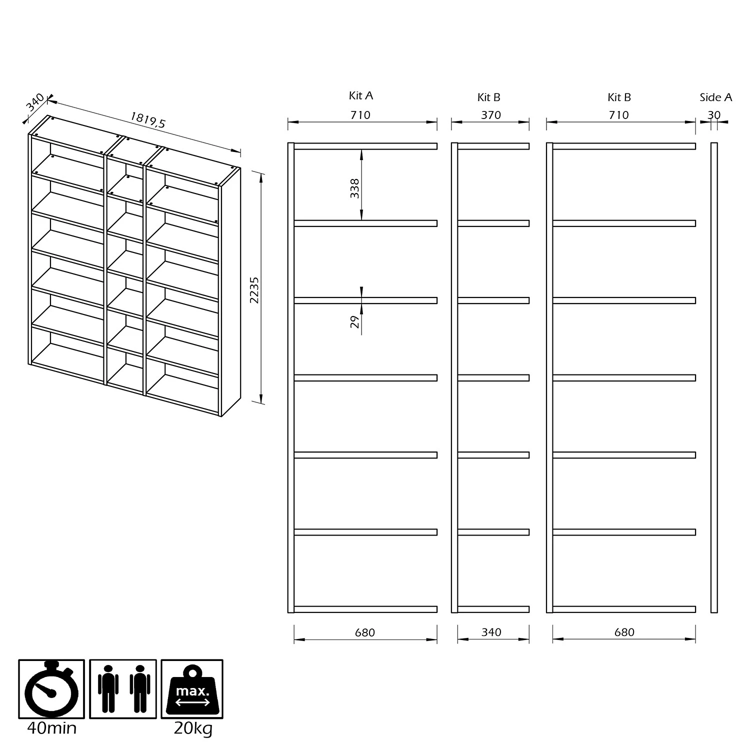 Temahome Regal Pombal I - Eiche 6 Temahome Regal Pombal I - Eiche – Bild 6
