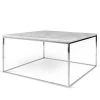 Temahome Couchtisch Gleam I - Marmor / Metall - Weiß / Chrom - Breite: 75 cm