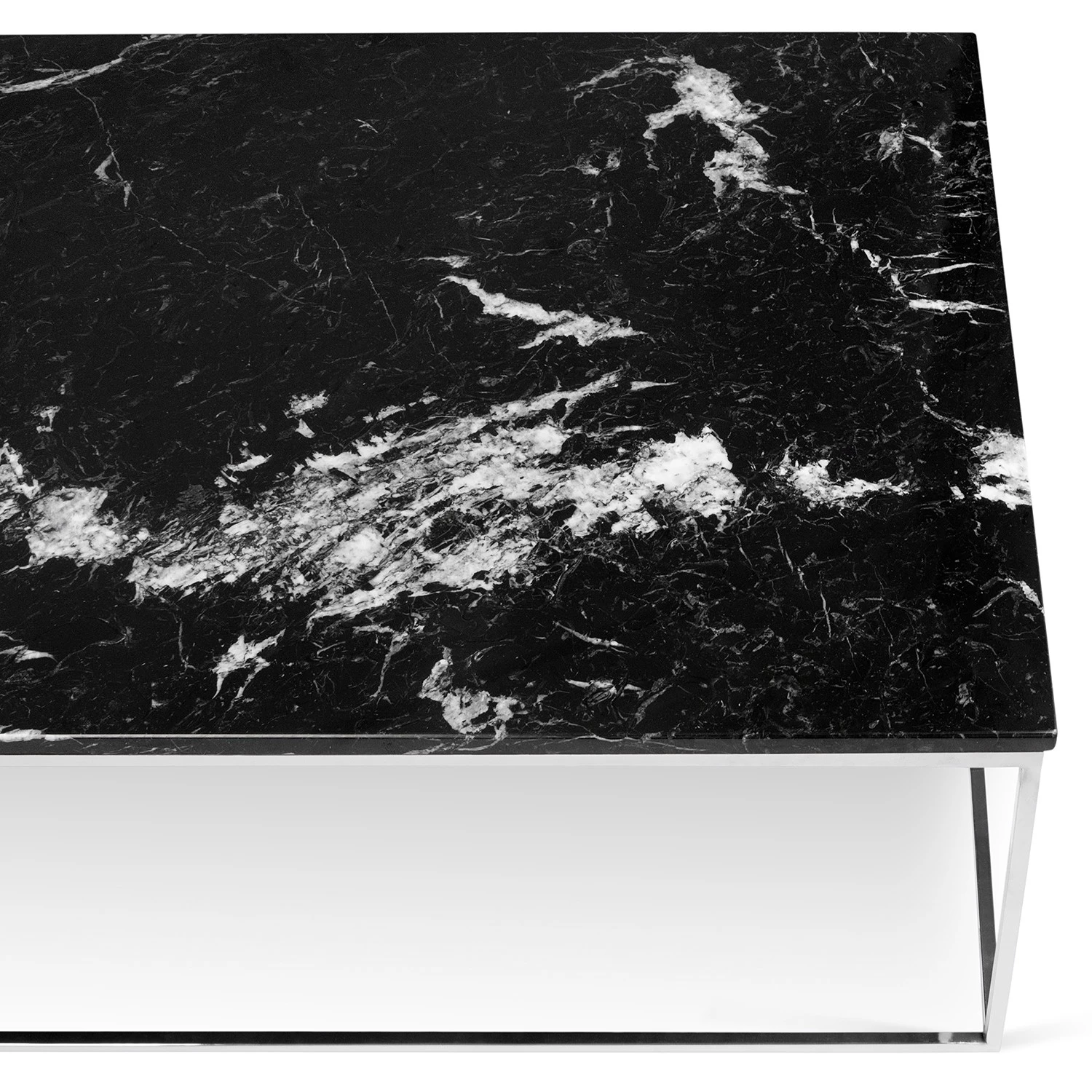 Temahome Couchtisch Gleam I - Marmor / Metall - Schwarz / Chrom - Breite: 120 cm 5 Temahome Couchtisch Gleam I - Marmor / Metall - Schwarz / Chrom - Breite: 120 cm – Bild 5