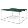 Temahome Couchtisch Gleam I - Marmor / Metall - Grün / Chrom - Breite: 75 cm
