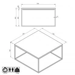 Temahome Couchtisch Gleam I - Marmor / Metall - Schwarz / Chrom - Breite: 75 cm -Wohnzimmermöbel boutique en ligne 1000255280 210324 15033800473 SKETCH DETAILS P000000001000255280 sketch