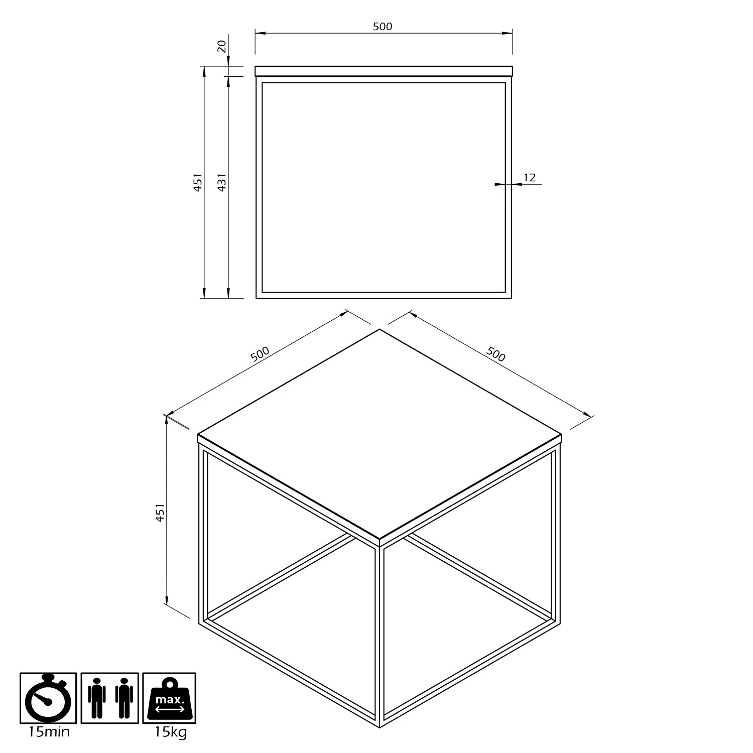 Temahome Couchtisch Gleam IV - Echtholzfurnier / Metall - Eiche 4 Temahome Couchtisch Gleam IV - Echtholzfurnier / Metall - Eiche – Bild 4