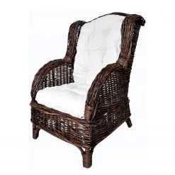 Ars Natura Relaxsessel Bedous - Webstoff / Rattan