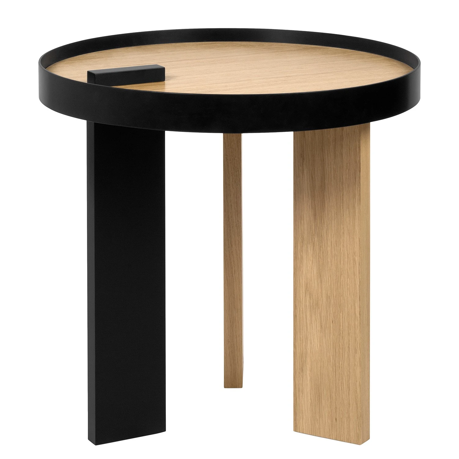 Temahome Beistelltisch Bruno - Echtholzfurnier / Metall - Eiche / Schwarz 1 Temahome Beistelltisch Bruno - Echtholzfurnier / Metall - Eiche / Schwarz