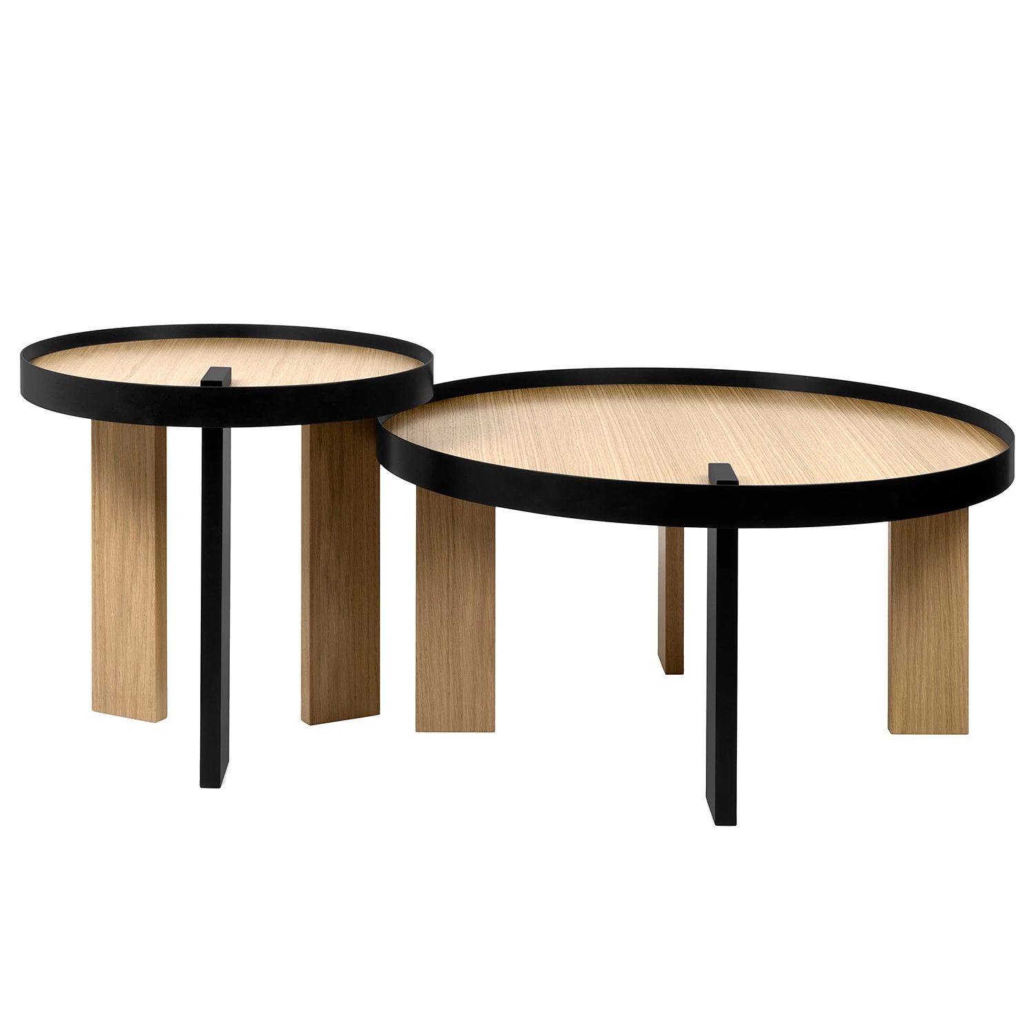 Temahome Beistelltisch Bruno - Echtholzfurnier / Metall - Eiche / Schwarz 9 Temahome Beistelltisch Bruno - Echtholzfurnier / Metall - Eiche / Schwarz – Bild 9