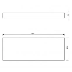 Temahome Wandboard Balda - Weiß - Breite: 60 cm -Wohnzimmermöbel boutique en ligne 1000255975 210331 14454900059 SKETCH DETAILS P000000001000255975 sketch