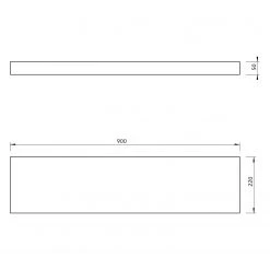Temahome Wandboard Balda - Weiß - Breite: 90 cm -Wohnzimmermöbel boutique en ligne 1000255984 210331 14472900129 SKETCH DETAILS P000000001000255984 sketch